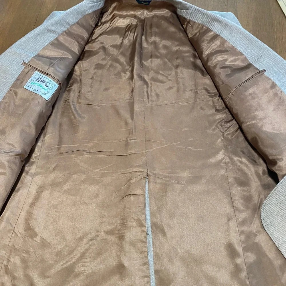 Vintage H-Bar-C Ranchwear Mens 3 Piece Western Suit Tan Beige USA 45 Blazer Vest